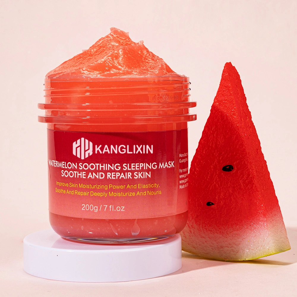 Custom Private Label Fruit Facial Jelly Sleeping Mask Firming Whitening Hydra Moisturizer Mango Cucumber Watermelon Sleeping Mask