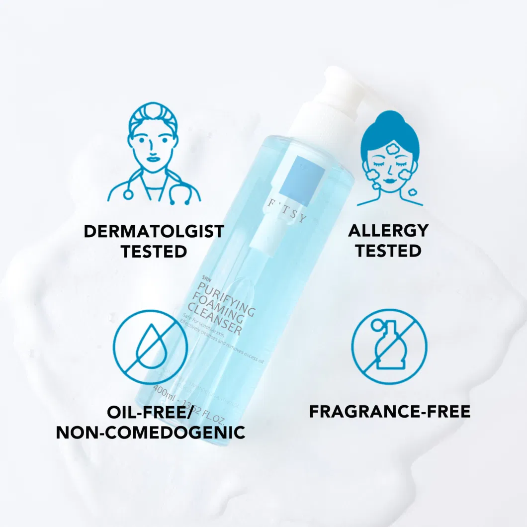Factory Price Gentle Cleanse Purifying Foaming Facial Cleanser Smoothing Cleansing Gel for Oily Skin