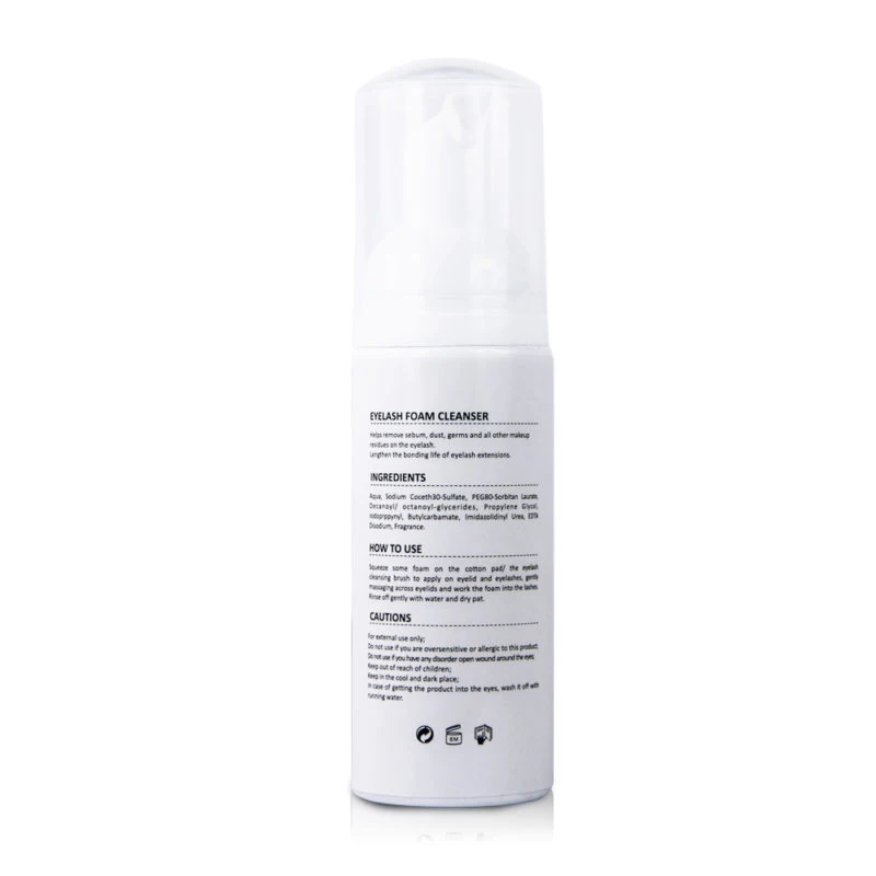 Customize Eyelash Foam Cleanser Lash Shampoo OEM All Natural. Cruelty-Free for False Lashes Wash Shampoo