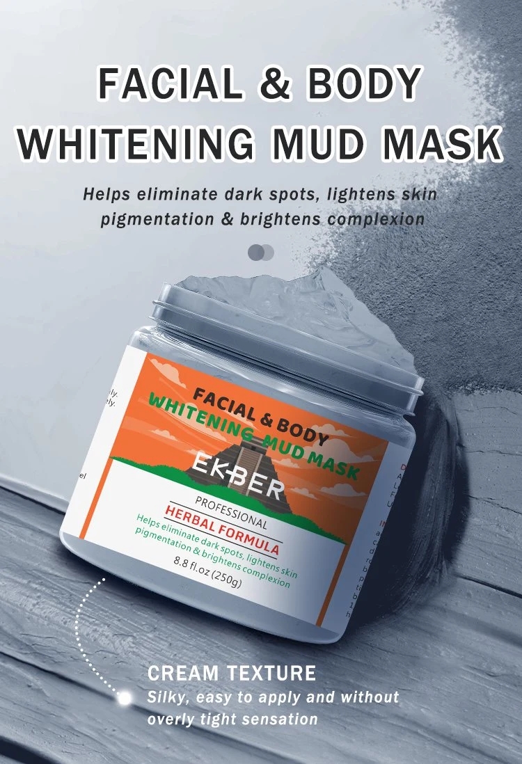 New Arrival Ekber Clay Clearing Mud Mask Organic Kaolin Whitening Cream Face Mask Hot-Selling Moisturizing Foot Mask