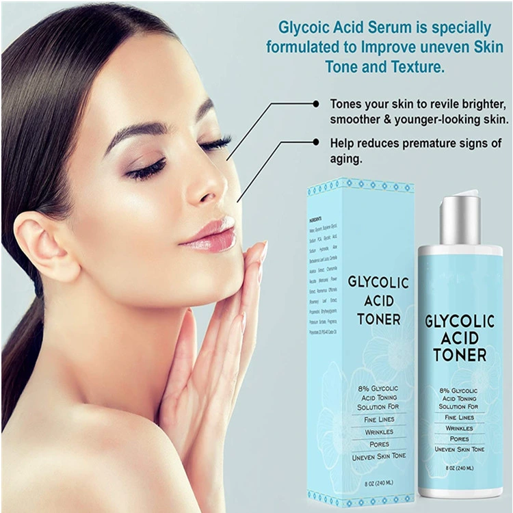 Best Exfoliating Facial Peel Glycolic Acid Toner 8% for Face Anti-Aging &amp; Acne