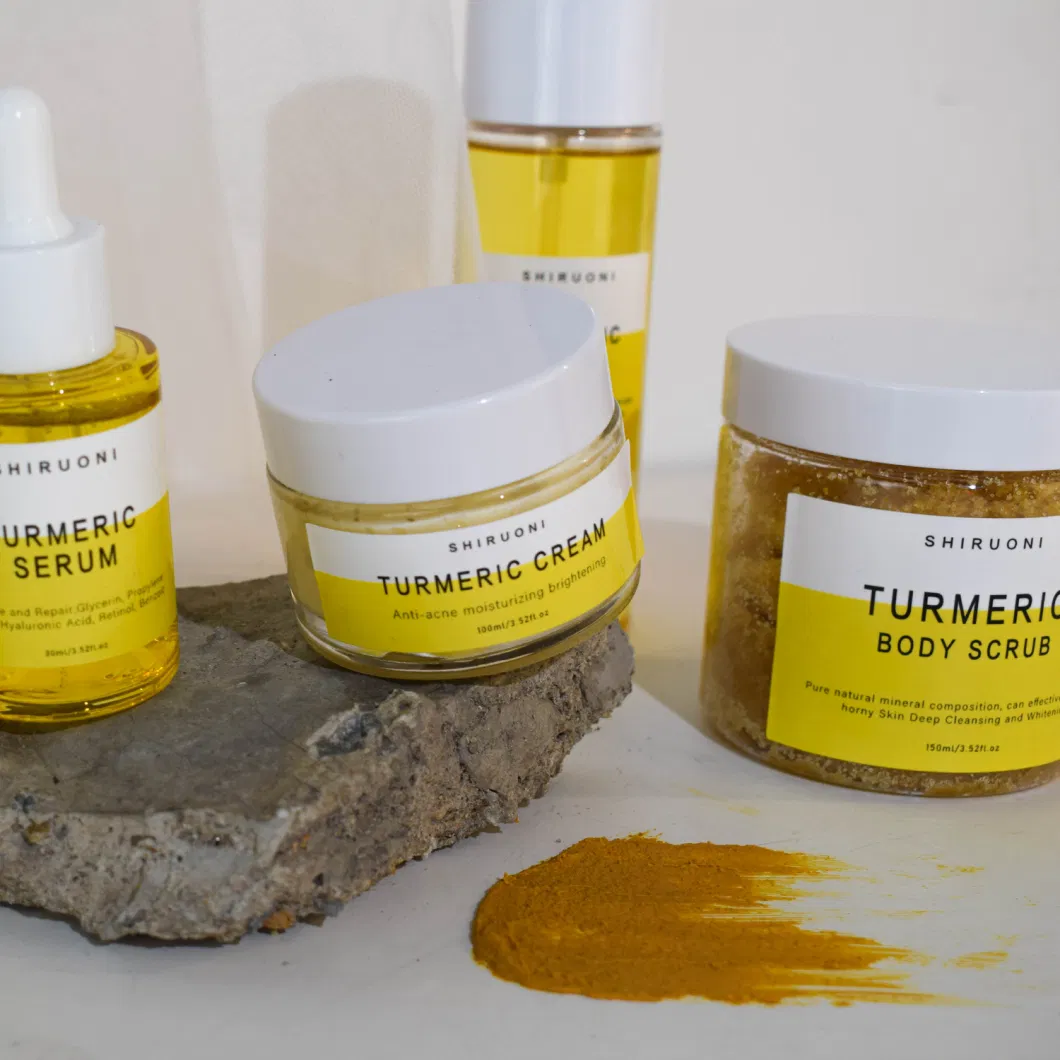 Men&prime;s Skin Care Products Turmeric Powder Whitening Brightening Face Care Cream Serum