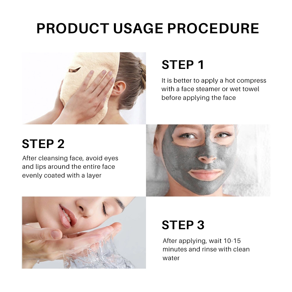 Private Label Vegan Exfoliating Skincare Purifying Face Clay Mask Deep Cleansing Facial Mud Mask Whitening Clay Mask Kit