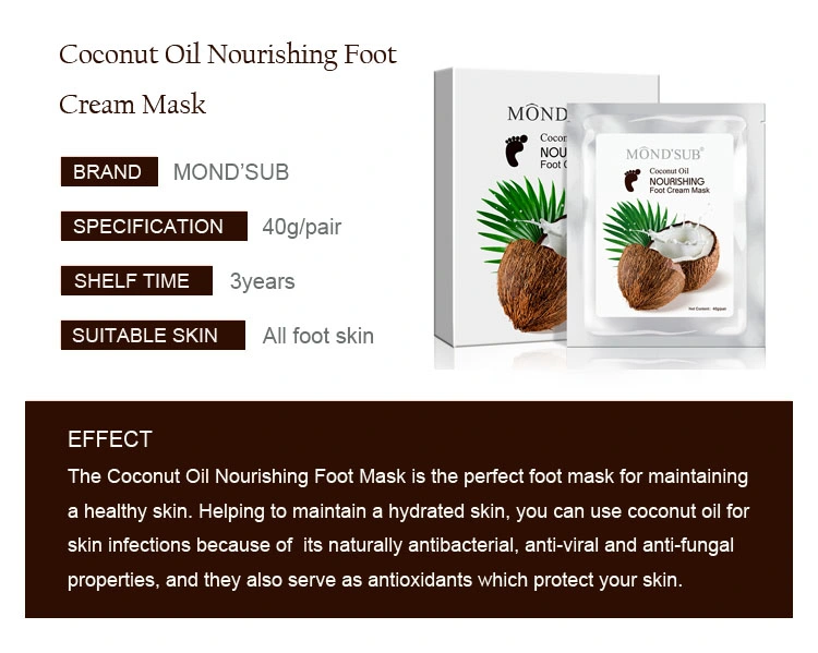 Wholesale Natural Coconut Oil Foot Cream Dry Skin Mask