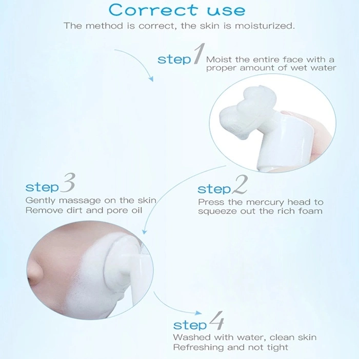 Facial Cleanser Foam Exfoliating Cleansing Mousse Pore Moisture Skin Care Washing Brush Korean Cosmetics Make up