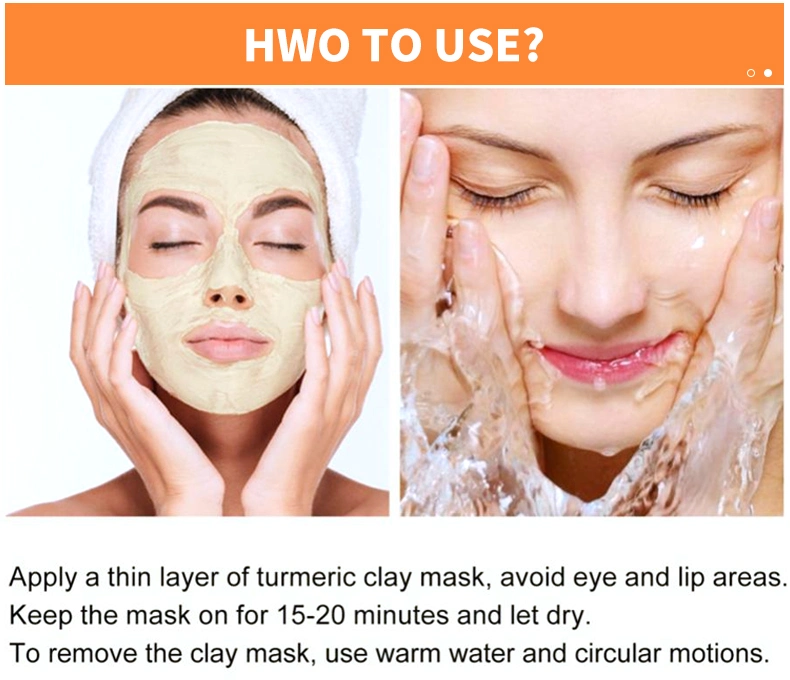 Organic Vitaminc Turmeric Lightens Dark Spots Moisturizing Anti-Aging Facial Mud Mask