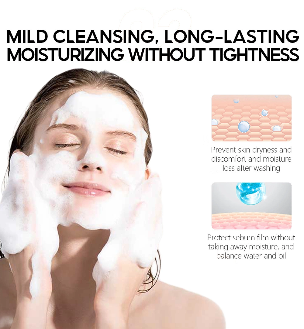 Custom Logo Facial Pore Cleanser Face Wash Deep Pore Cleanser Oil Control Amino Acid Mousse Facial Cleanser