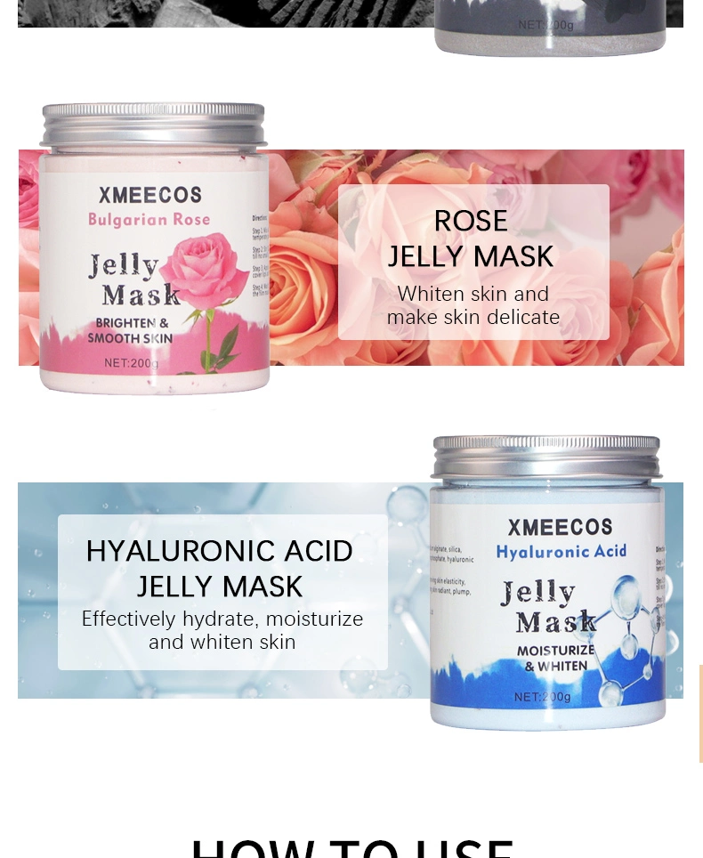 Skin Care Face &amp; Body Jelly Mask Organic Rose Hydro Jelly Powder Peel off Face Mask