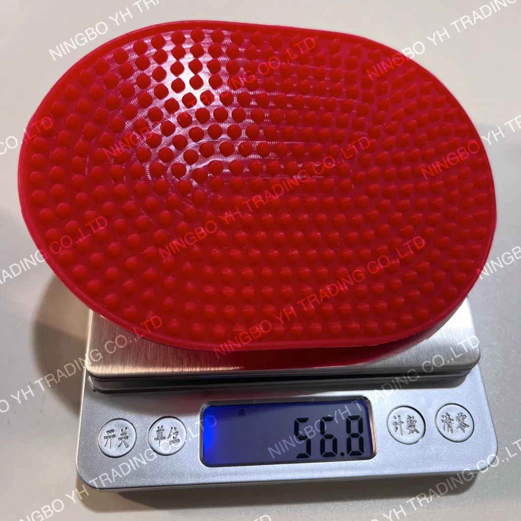 Red Silicone Handheld Bump Portable Bath Brush From Factory Direct Sale with Good Price and Excellent Quality