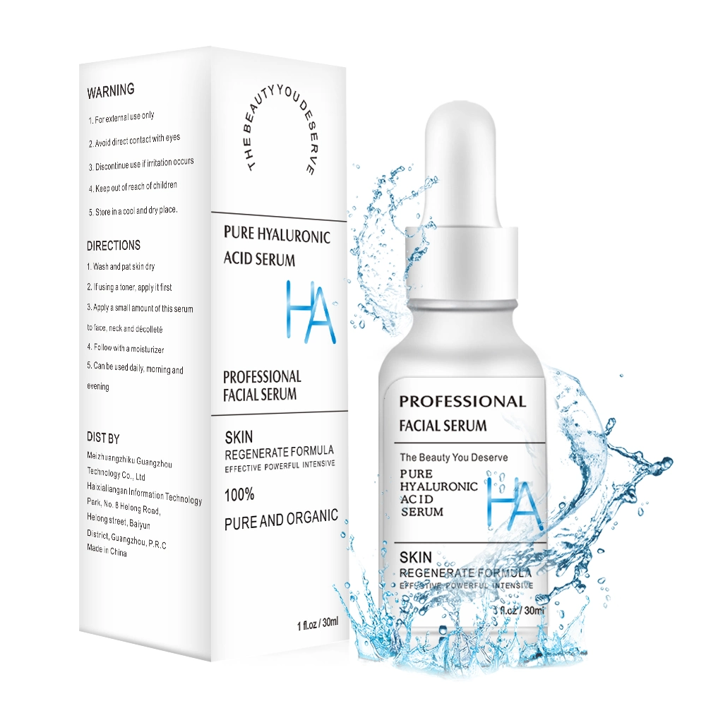 Anti Wrinkle Anti Aging Custom Logo Skin Care Moisturizing Hydrating Facial Vegan Hyaluronic Acid Face Serum