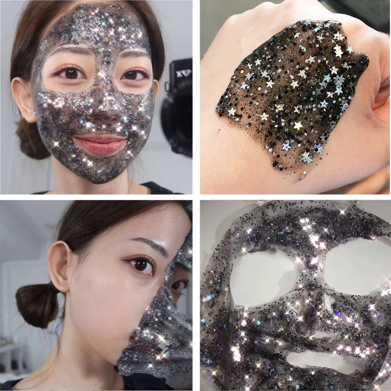 Wholesale Custom Hot Selling Moisturizing Star Glitter Peel off Facial Mask