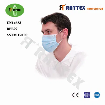  11031 Raytex Tejido sin tejer 3 Capas Máscara tipo Earloop alimentación directamente de fábrica