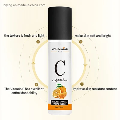 OEM ODM Pore Minimizer Vitamina C cara piel toner Hidrating Anti-Envejecimiento blanqueamiento Reparación de la piel Cuidado de la cara Toner