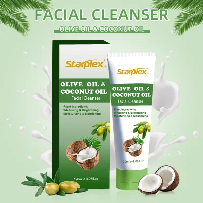 Starplex o Custom Logo aceite de Oliva Orgánico piel facial hidratante Espuma aceite de coco Limpiador facial lavado