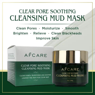 Limpieza de cara natural OEM Máscara de barro Borrar Pore Quitar Blackheads Arcilla limpiadora de la cara del poro