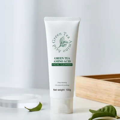 Cuidado de la piel cosméticos Refrshing espuma Facial Cleanser Limpiador de lavado de cara de té verde