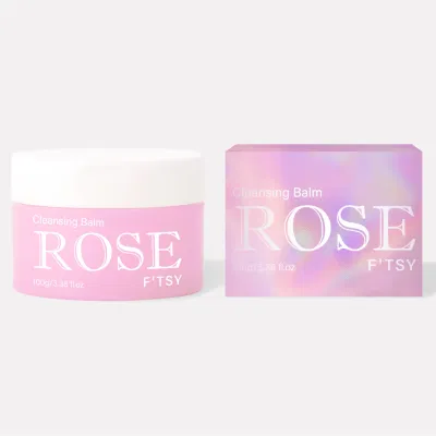 Private Label Rose limpiando bálsamo Eliminación rápida de maquillaje facial de limpieza Bálsamo de limpieza