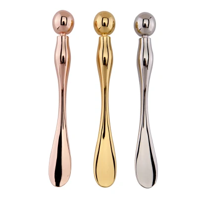  Ojo de la herramienta de belleza al por mayor mezcla de aplicador de crema de cuidado de piel de las espátulas de aleación de zinc Mini crema de ojos Máscara de la introducción de boca con el masaje Stick