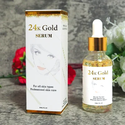 Aixin 30ml Private Label Coreano de suero de Oro 24K de suero de colágeno Vitamina E anti arrugas de envejecimiento de la Esencia de oro 24K.