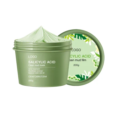 El acné limpieza profunda del poro espinilla de Control de Aceite facial de barro de Té Verde de la máscara de arcilla