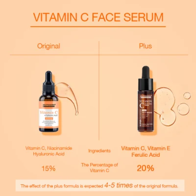  Aclaramiento de la piel etiqueta privada Anti Envejecimiento Vitamina C suero para Cara
