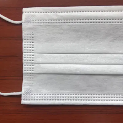  Es el blanco de la máscara facial de sala limpia 3ply con elástico