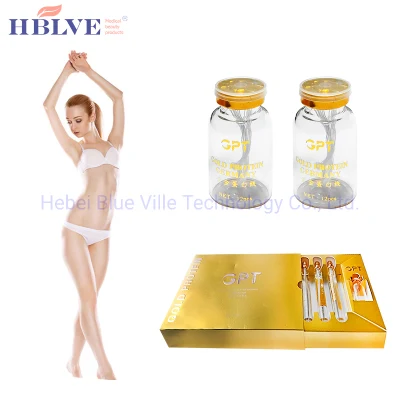  Bajo precio Anti-Wrinkle antienvejecimiento elevación hilo de oro de la línea de la proteína de suero de la esencia de tallado de la línea de péptidos