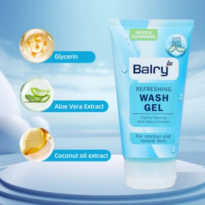 Balry Skincare Limpieza profunda tratamiento de acné Moisturizing lavado facial refrescante Limpiador facial Aloe Vera