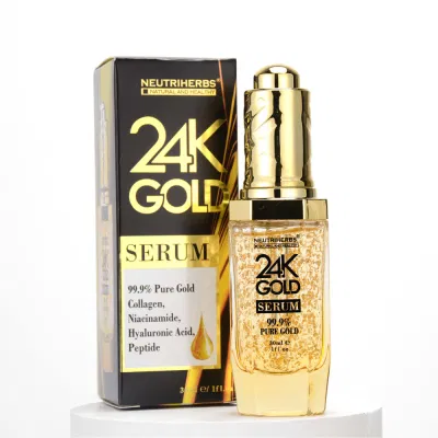  Venta caliente contra el envejecimiento natural orgánica coreano blanqueadora de suero de Oro 24K