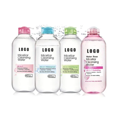 Marca privada Natural All-in 1 Hidratación Micellar agua de limpieza para Diferentes tipos de piel Makeup Remover