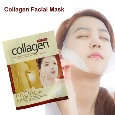  Mascarilla facial de belleza hidratante y blanqueadora con colágeno.