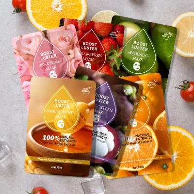  Cuidado de la piel 100% Extractos Naturales Organic Mangosteen Máscara de hojas Anti-Acne Mascarilla facial cosmética para aclarar
