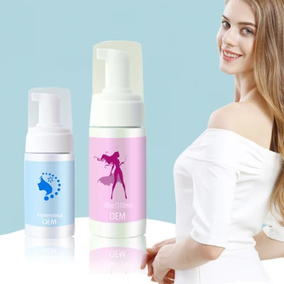 Private Label 100% orgánico femenino de espuma de limpieza lavado vaginal íntima