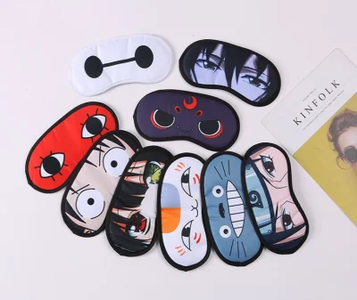  100% Silk Satin Digital Printing Youth Students Sleeping Eye Mask
