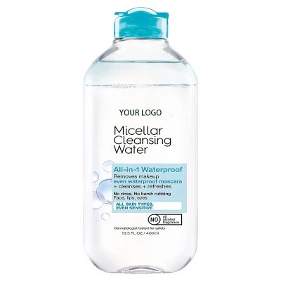 OEM de etiqueta privada de la piel sensible maquillaje seguro remover el agua Micellar suave purificar el agua de limpieza