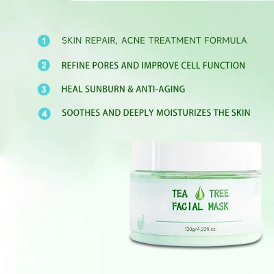  Facial cosmético Cuidado de la piel producto Moisturizing Anti-Acne té Tree Clay Máscara