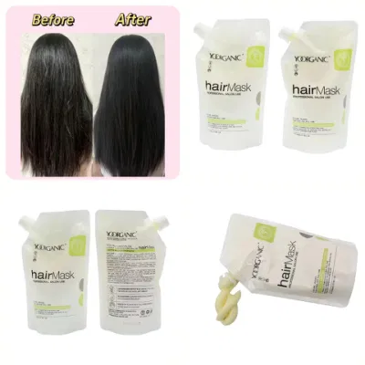 OEM/ODM Reparación de tinte capilar 800ml Biotina orgánica Natural Salon profesional Use acondicionador de vapor para cabello hidratante de proteínas