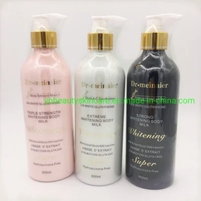  El Glutatión OEM de etiqueta privada Whitening Lotion para el cuerpo Piel 500ml