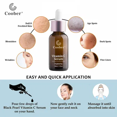 Serum de vitamina C para el rostro y cuerpo suero Anti Envejecimiento con ácido hialurónico y Vitamina E