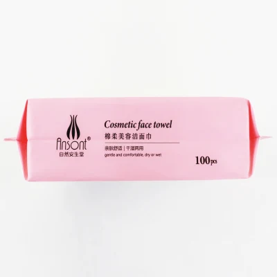 Toallitas de limpieza facial suave de algodón seco toallitas faciales privado