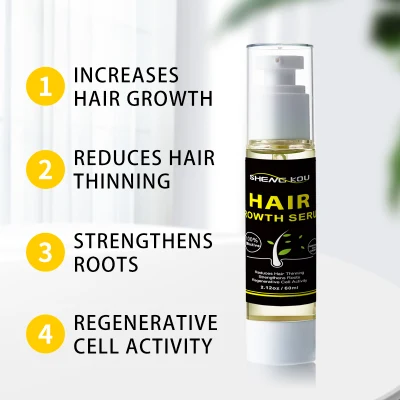  Logotipo personalizado etiqueta privada Biotin Ayuda crecimiento del cabello Anti-Loss Ingrown Suero de crecimiento del cabello