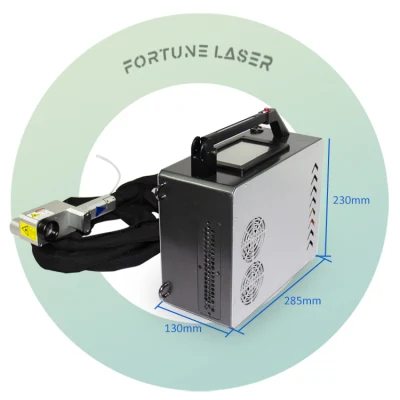 El óxido pintura Powder-Coating Extracción 50W Mochila Limpiador de fibra Láser Equipos de limpieza con láser de 100W
