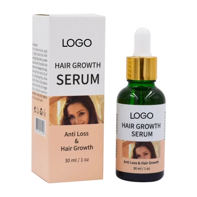  Personalizar los productos orgánicos de etiqueta privada de rápido crecimiento de cabello natural suero