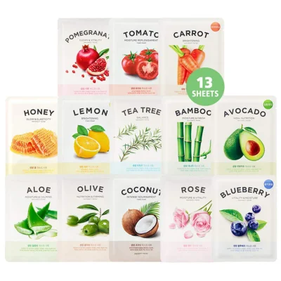  Comercio al por mayor Popular Koera Máscara fresca Hoja 13 Variedad Combo Pack