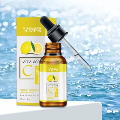 Cuidado de piel natural de la cúrcuma iluminando el blanqueamiento de suero de suero de la vitamina C