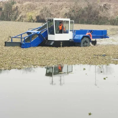 River Lake Rubbish Garbage recogida de barcos Hyacinth Harvester Limpiador