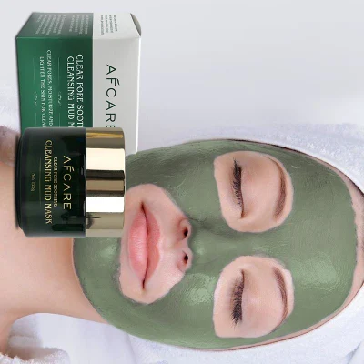 Limpieza de cara natural OEM Máscara de barro Borrar Pore Quitar Blackheads Arcilla limpiadora de la cara del poro