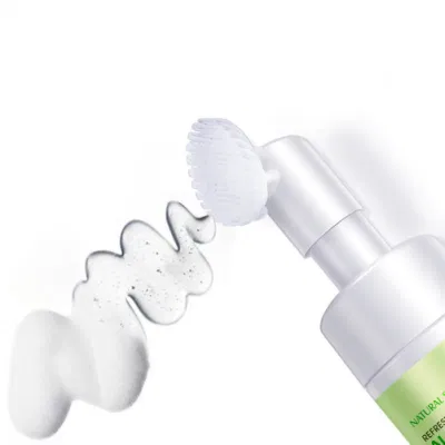 Viva el glamour de espuma Hidratante de Aloe Vera Face Cleanser Oil-Free suave Belleza Blanqueamiento nutritiva con cepillo de cara