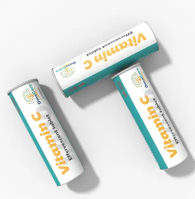  1000mg tabletas efervescentes de vitamina C para el blanqueamiento de la piel y la salud