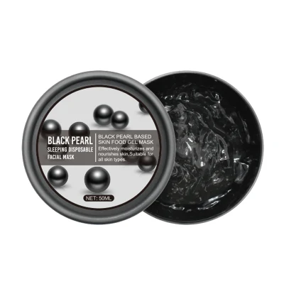 Logotipo personalizado al por mayor lavado Hidratante Iluminación Moisturizing Overnight Glow Máscara de cara para dormir Black Pearl Máscara facial para el cuidado de la piel